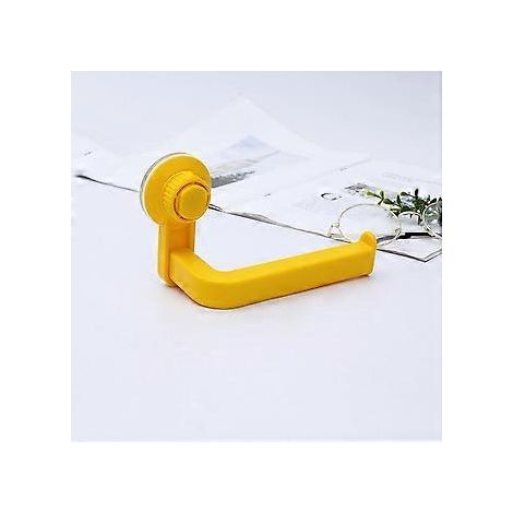 SZTXJ Saugnapfhalter für Küche und Bad, wasserdicht und feuchtigkeitsbeständig, Handtuchhalter, Toilettenpapierhalter (Gelb)