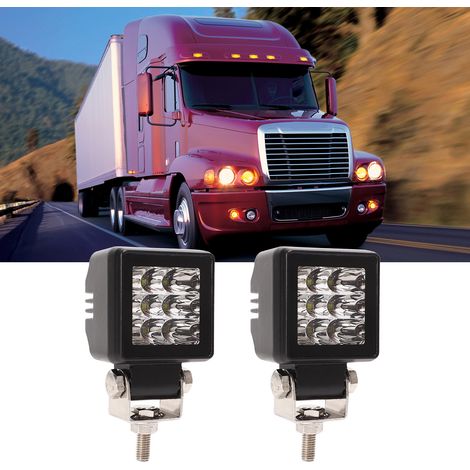 2-Zoll-LED-Scheinwerfer 9-30V 27W, Mini-Würfel-Arbeitsleuchte für Geländewagen, ATVs, UTVs, SUVs (Paar) weiß. (1/5)