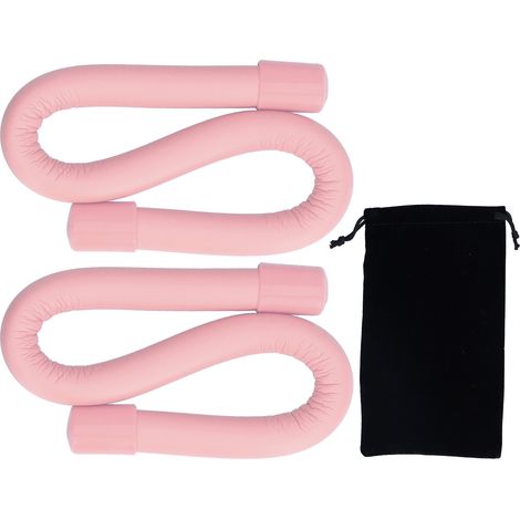 Anneaux de poids de yoga élastiques, réglables et durables, unisexes, pour la maison, le sport et la course à pied, rose (340 g x 2) (1/5)