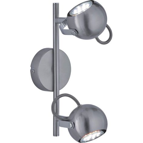 LAMPADA BASTIA DA SOFFITTO 2xGU10 NICKELSATINATO excl. 2x GU10 · max. 25W