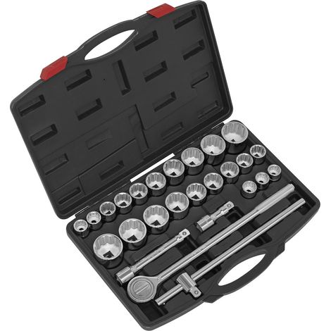 Sealey Metric Imperial Socket Set 26pc 3/4""Sq Drive 12-point WallDrive AK2582