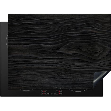 Induction Hob Protector Black - Wood look 70x52 cm