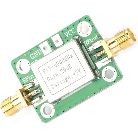 HF-Breitbandsignalverstärker (5 MHz – 6 GHz), Leistungsverstärker mit 20 dB Verstärkung und abgeschirmtem Gehäuse (1/5)