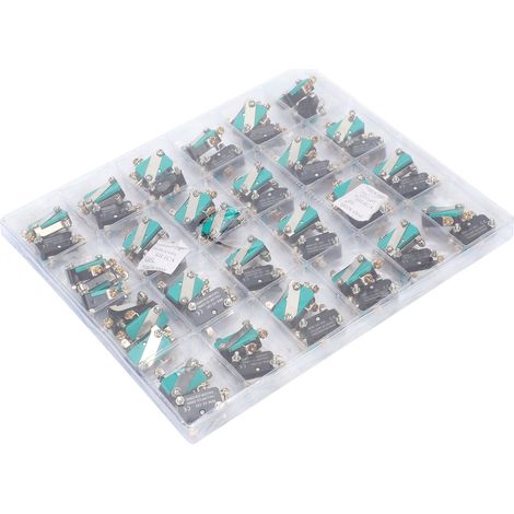 50 micro-interrupteurs BERM, mini-interrupteurs à réarmement automatique, à action instantanée, étanches à la poussière, pour poulie 250 V (1/5)