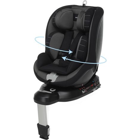 Foppapedretti Siège Auto Logik I-Size Rotatif 360° Inclinable, Isofix, 40-105 cm, 0-18 kg, Noir