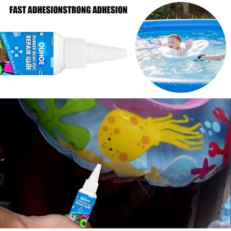 Colle adhésive de réparation flexible 30 ml, mastic étanche pour piscine et jouets gonflables en PVC (1/5)