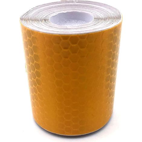 Autocollant Réfléchissant de Sécurité 5 cm X 3 M Rouleau de Ruban Adhésif Réfléchissant Haute Visibilité pour Vélos Moto Voitures Véhicules Camping-Car Camion Remorques Bateau(Orange) (1/5)