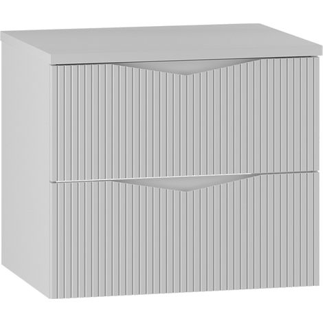 Waschtischunterschrank 60.6cm Tao mit 2 Schubladen, Weiß