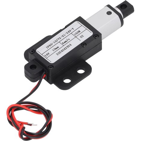 Actionneur linéaire micro électrique 4 mm/s, poussée de 150 N, course de 10 mm, étanchéité IPX4, pour canapé, robot, TV, table, fenêtre, alimentation 24 V CC (1/5)