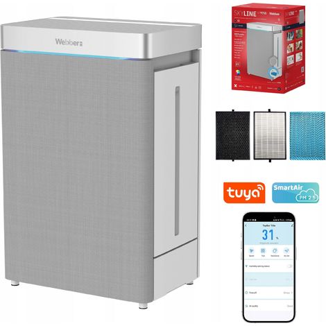 Purificateur d'air et humidificateur Webber AP9750 SMART AI WIFI 100W 57m (1/5)