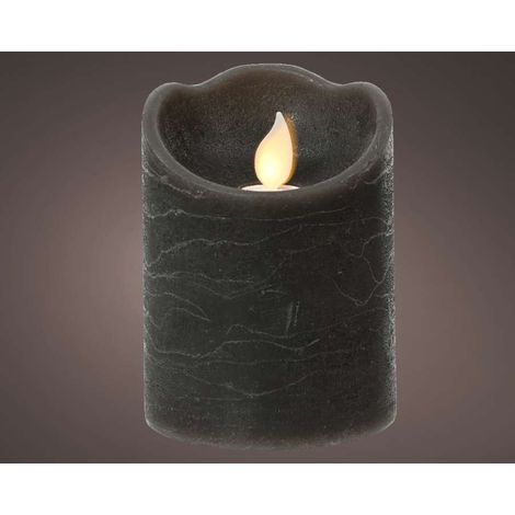 Lumineo Candela Natalizia LED Grigia - Elegante e Sicura - 7,5x10cm