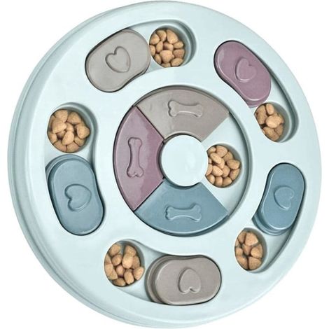 Rund hundleksak, pusselleksak, intelligent hundmat valpleksak, interaktiv hundleksak, halkfri intelligensleksak for hundar, valpar och catter (1/5)