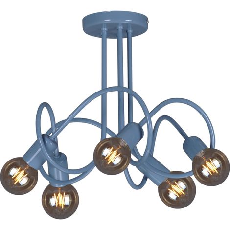 Lampadario loft blu per bambini Kaja Malva K-4517 5xE27 (1/3)