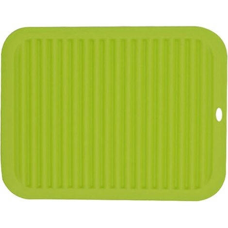 Set de table pratique et résistant en silicone, isolant thermique, idéal pour la maison, le restaurant et le bureau (vert). (1/5)