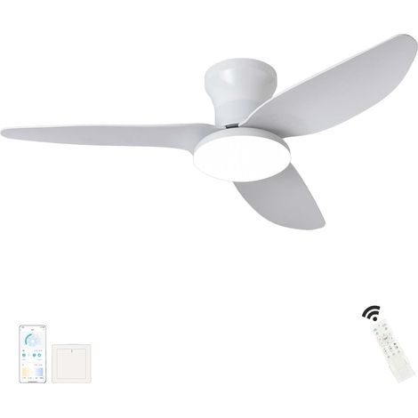 Grande Plafonnier Ventilateur de Plafond Salon Dimmable Télécommande LED Lustre Ventilateur De Plafond Réversible Silencieux Dc Lumiere Ventilateur Plafond 6 Vitesses Smart Pour Chambre (1/5)