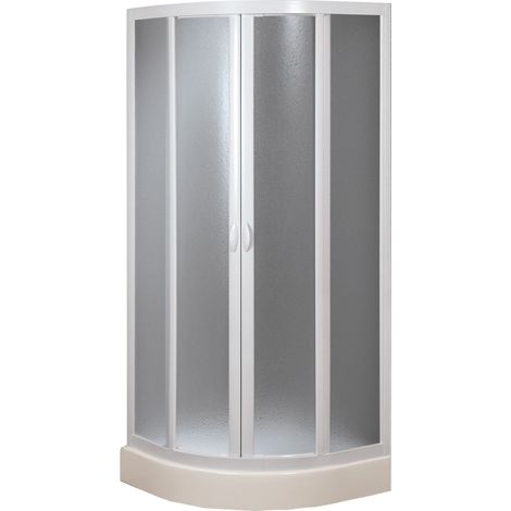 Box doccia semicircolare in acrilico h 185 cm mod. Marte 83x83 cm apertura scorrevole (1/3)