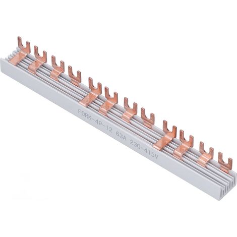 Bornier à vis en cuivre à 12 positions, connecteur à barrette de connexion 63 A 230-415 V (1/5)