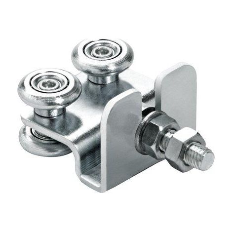 CARRELLO SCORREVOLE 40 COMUNELLO - ZINCATO 4 RUOTE D.MM 24- 2 pezzi