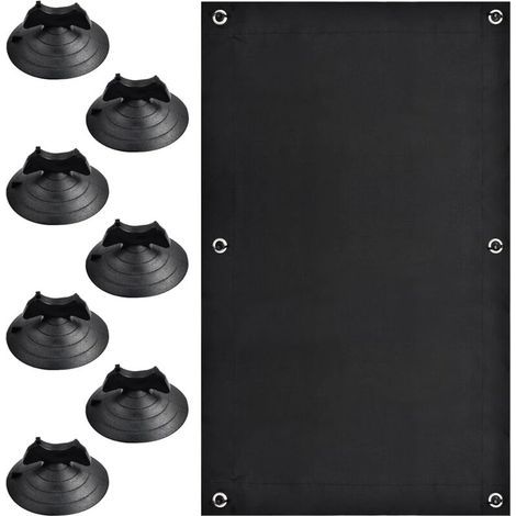 Rideau occultant portable 100 % noir pour fenêtre – 96 x 120 cm, tissu isolant thermique avec 7 ventouses – idéal chambre, grenier, voiture (1/5)