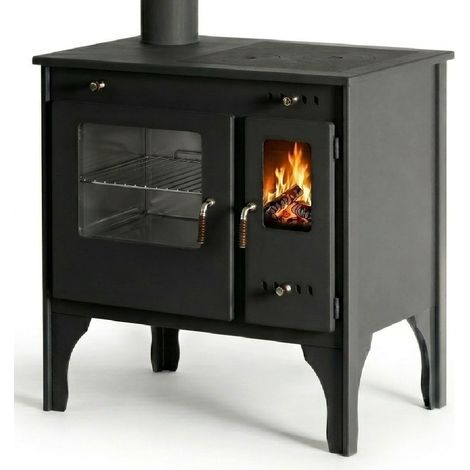 Prometey LTD Holzherd R ECO INOX  Mit Edelstahlbackofen und Linke Version