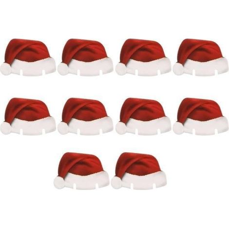 Weinglaskarte mit Weihnachtsmütze, beliebte Einlegekarte für weihnachtliche Rotweingläser, Weihnachtskarte für Weingläser, kleine rote Mütze (1/4)