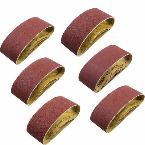 Schleifbandschleifer 100 x 610 mm Schleifbänder gemischt (3x Körnung 80/120/150/240/400) 15 Stück (1/5)