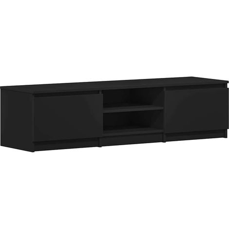 Maison Exclusive - TV-Schrank Schwarz 140x40x35,5 cm Holzwerkstof