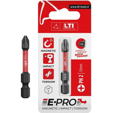 INSERTO IMPACT PROLUNGATO PER VITI CON IMPRONTA A CROCE 'PHILLIPS' E-PRO KRINO PH 1