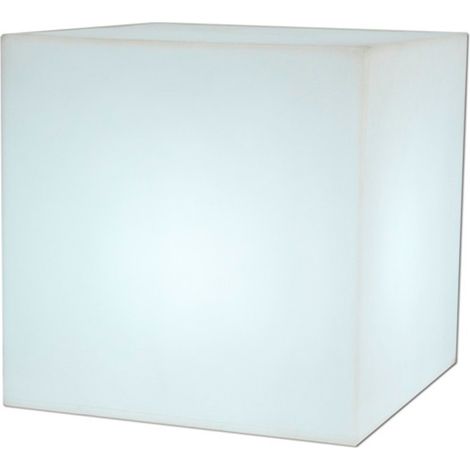 CUBY 32 cm Cubo de luz decorativo de alta resistencia. Cable con luz LED blanca fría. Fabricado en España