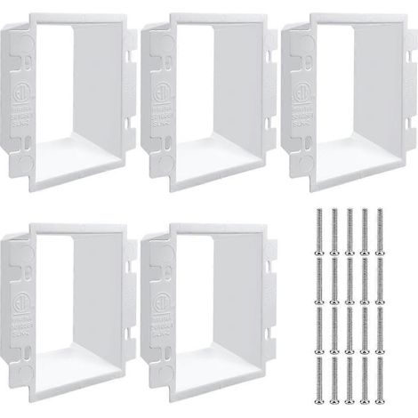 Rallonge de boîte de prise électrique BE2, rallonge de boîte électrique simple groupe, rallonge de boîte électrique 2 groupes, accessoires pour prises et interrupteurs (1/5)