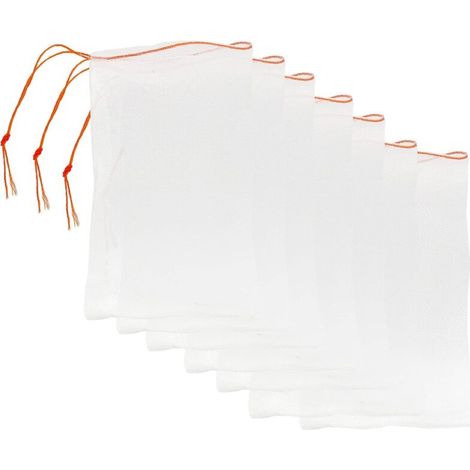 Lot de 50 sacs en filet pour insectes, moustiquaire, protection des fruits, cordon de serrage, plantes de jardin, couverture en maille pour fleurs, fruits (10 x 15 cm) (1/5)