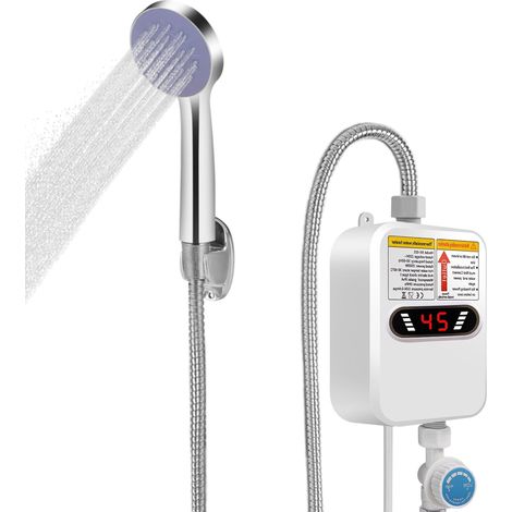 Chauffe-eau portable 3000 W, affichage numérique LED de la température, robinet avec thermoplongeur, convient pour salle de bain, cuisine et buanderie [efficacité énergétique de classe B]