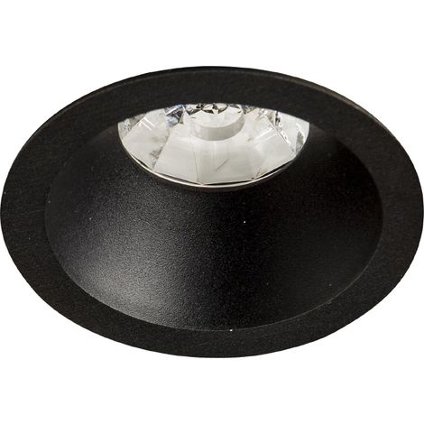 Spot DECO GU10 rond 1 tête fixe, noir mat IP20 - EUROPOLE - 26820