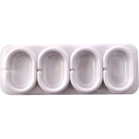 12pcs Anneaux de Rideau de Douche en Plastique en Forme de C Crochets de Rideau pour Rideau de Porte, Rideau de fenêtre (1/5)
