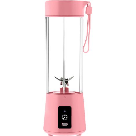 Extracteur de jus multifonctionnel (rose), mini extracteur de jus électrique sans fil, petit format. (1/3)