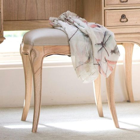 Tabouret bois tissu BLOIS (1/5)