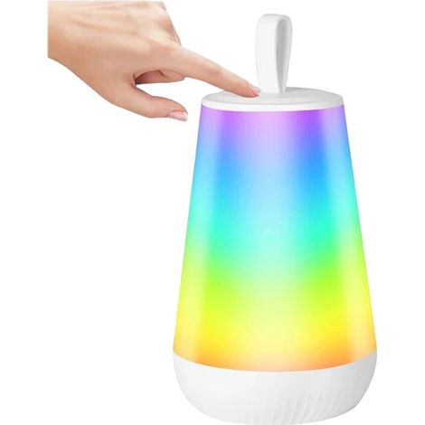 Lampada Notturna a LED da Tavolo Luce Calda dimmerabile e RGB touch ricarica USB (1/5)