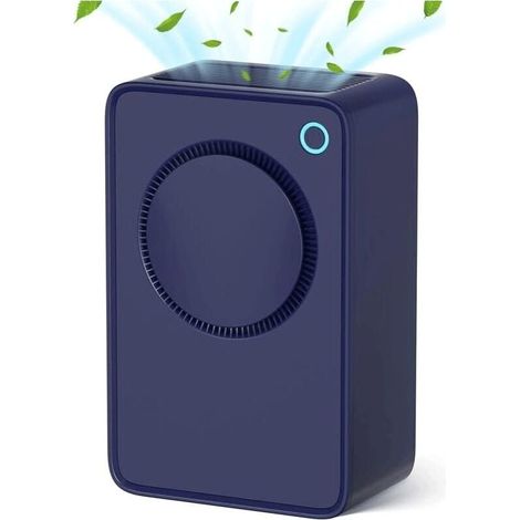 Petit déshumidificateur à semi-conducteur, absorbeur d'humidité, sécheur d'air électrique, réservoir d'eau de 1000 ml pour la maison, la cuisine et le bureau (couleur : bleu) (1/5)