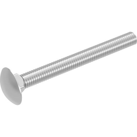M6 x 60 mm Gehäuseschraube, V2A VA A2 Edelstahl, DIN 603 / ISO 8677, gewölbter Kopf mit Vierkantansatz, 20 Stück (1/2)