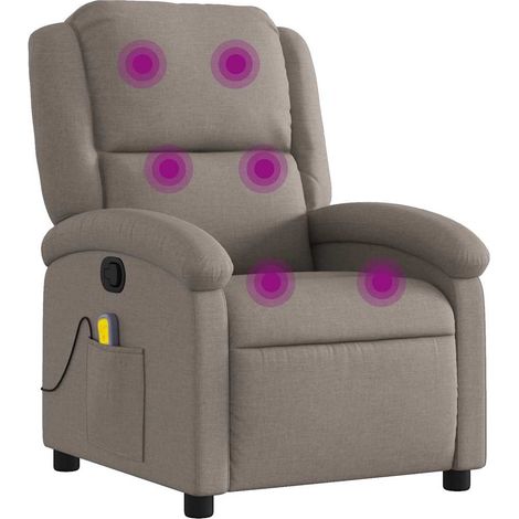 Maison Exclusive - Massagesessel Taupe Stoff
