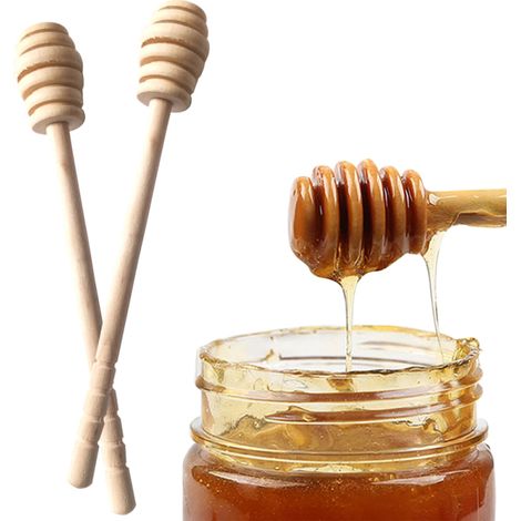 Hochwertiger Honiglöffel mit Griff, ideal zum Umrühren von Honig. Praktisches Holzaccessoire, 1 Stück.