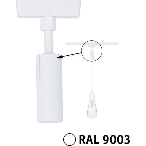 95655 Elément pour système d'éclairage sur rail haute tension Adaptateur pendulaire blanc signal (1/4)