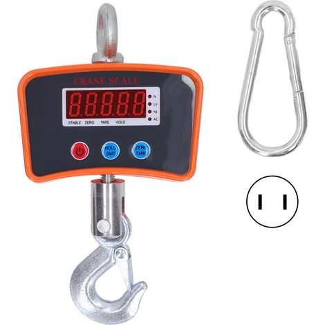 Digital Crane Scale 500KG 1100LB Electronic LED Display Industrial Heavy Duty 100‑240V US Plug (1/5)