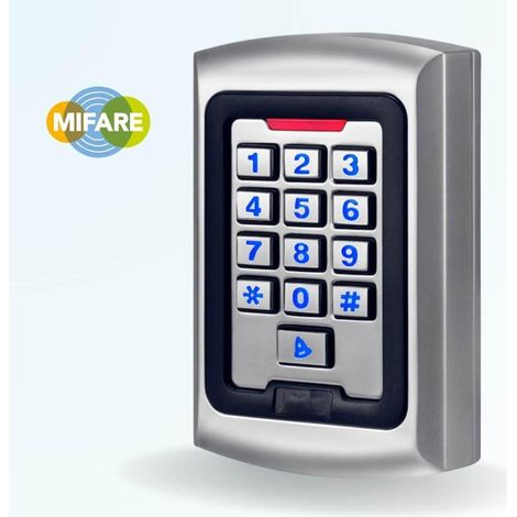 Clavier S5 étanche à codes et badges RFID MIFARE pour gâche électrique