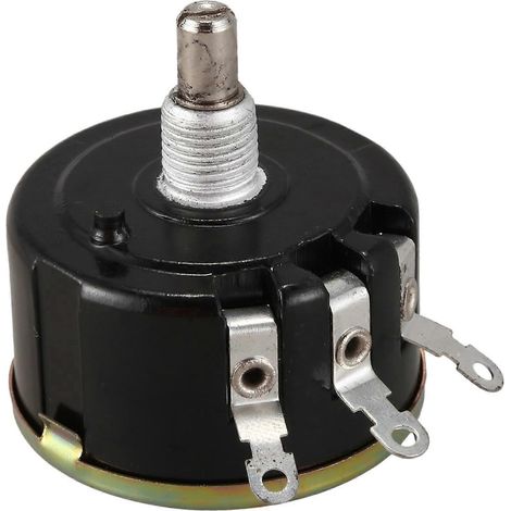 Potentiomètre rotatif bobiné 6mm 10K ohm 5W WX050 couleur noir et argent (1/5)