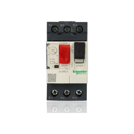 SCHNEIDER GV2ME21 - Interruttore automatico TeSys GV2 - magnetotermico - pulsante - 17-23A viti serrafilo (1/2)