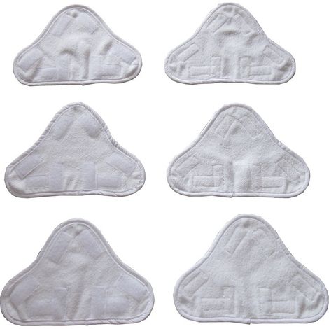 Lot de 6 housses de balai à vapeur, accessoires de tête de balai, coussin de changement de balai triangulaire