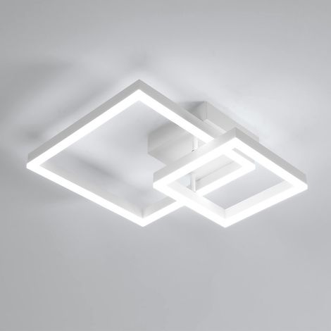 Square LED Ceiling Light Sand White Acrylic 52x42x11.5cm 36W Dimmable with Remote Adjustable Light 220V for Living Room Bedroom Office (1/5)