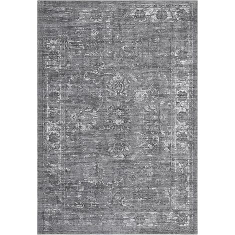 Alfombra de área, 100% poliéster, 160 x 230 cm, base antideslizante, apta para salón/dormitorio, lavable a máquina. (1/2)