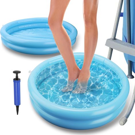 CCYKXA 2 Pieces Inflatable Pool Foot Tub, Clean Feet, Foot Bath Basin for Pool Entry Ladder, Home Spa Treatments (1/5)